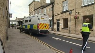 Police cordoned off an area of Wetherby