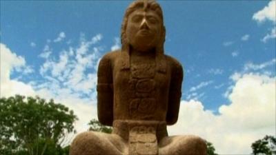 Mayan sculpture in Mexico