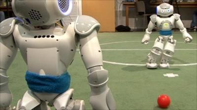 Robots playing football