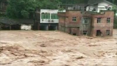 Flood. Sichuan Province