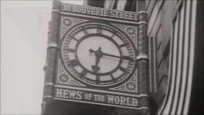 Old News of the World sign