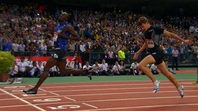 Usain Bolt beats Christophe Lemaitre in Paris