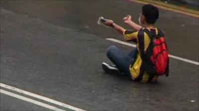 Protester in Malaysia