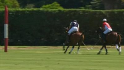 Prince William scores at the Santa Barbara Polo and Racquet Club