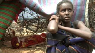 Somali woman in refugee camp