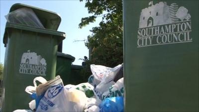 Southampton City Council refuse bins