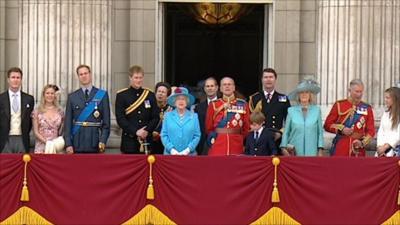 The Royal Family on balcony