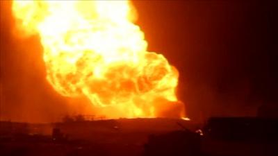 Gas pipeline explosion