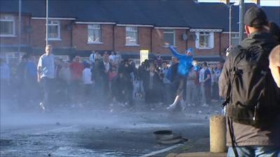 Riots in the Ardoyne area.