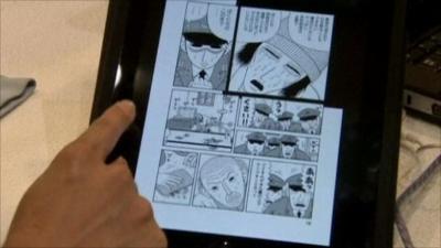 A comic designed for a tablet