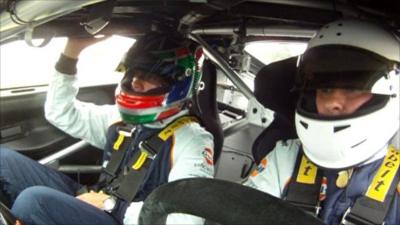 Chris Partridge in driver's seat