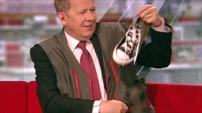 The BBC's Bill Turnbull in a new travellers' jacket