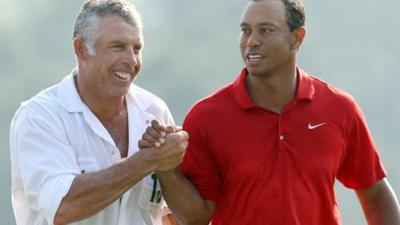 Steve Williams and Tiger Woods