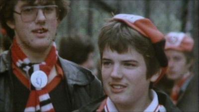 Football fans through the years