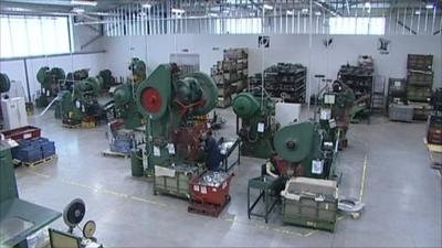 Workers at a factory in Birmingham