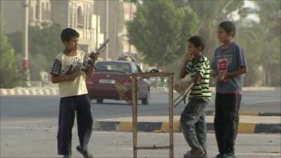 Kids on streets of Ajdabiya