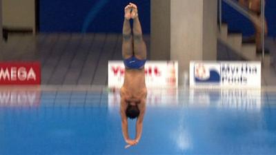 Tom Daley dives at the World Championships in Shanghai