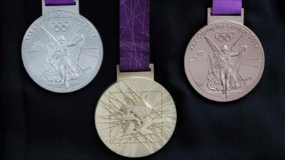 Silver, gold and bronze medals