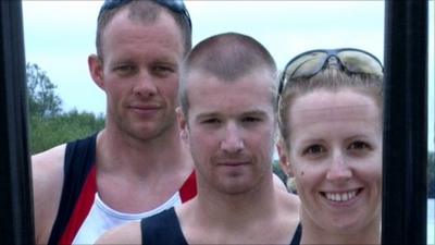 David Smith with members of his mixed coxed four crew