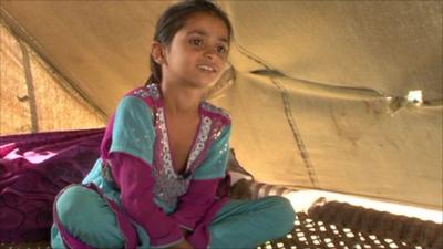 Firdaus is still living in a flood relief camp near Karachi