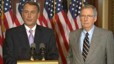 House Speaker John Boehner and Senate Republican leader Mitch McConnell