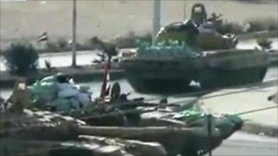 Syrian army tanks