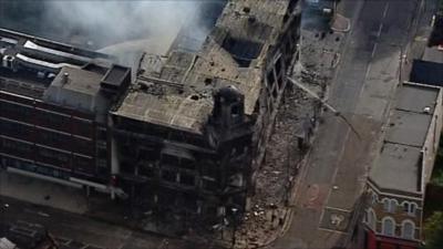 Burned out building in Tottenham