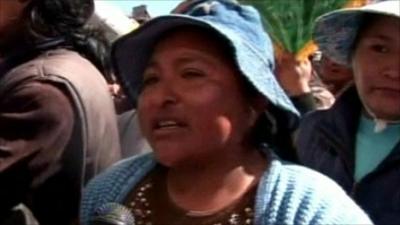 Bolivian protester