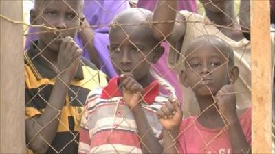 Child refugees at Dadaab camp