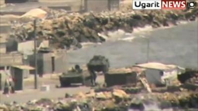 Footage of tanks in Latakia