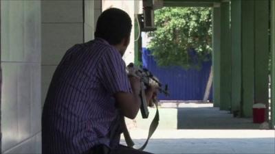 Armed Libyan rebel fighter