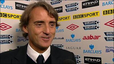 Manchester City boss Roberto Mancini