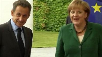 French President Nicolas Sarkozy and German Chancellor Angela Merkel