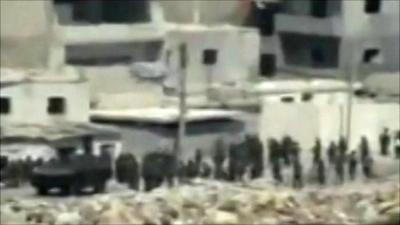 Amateur footage of tanks in Latakia, Syria