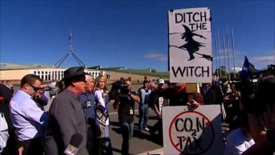 Australian Carbon tax protest