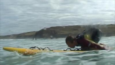 Surfer in Cornwall