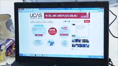 Ucas computer screen