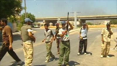 Libyan rebels in Zawiya