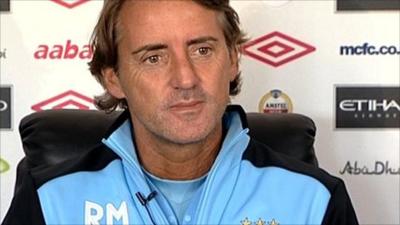 Manchester City boss Roberto Mancini