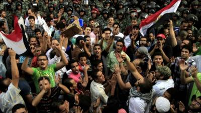 Protesters in Cairo