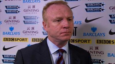 Aston Villa manager Alex McLeish