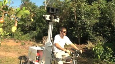 One of Google's off-road photography tricycles