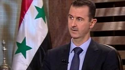 President Bashar al-Assad on Syrian State TV