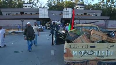 Rebels on the outskirts of Tripoli