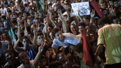 Rebels celebrate in Tripoli