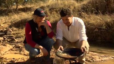 Prospecting for gold in Australia