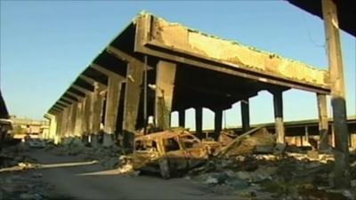 Destroyed building in Misrata