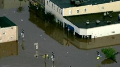 Tropical storm Irene damage