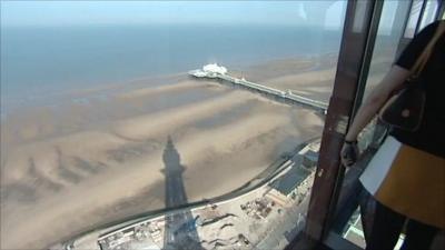 The view from the top of Blackpool Tower