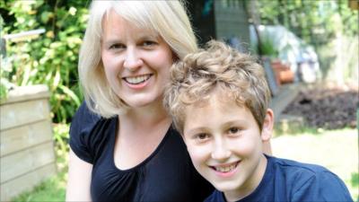 Elizabeth Turner and her son William whose father was killed in 9/11